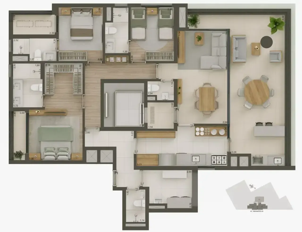 PLANTA 157m²