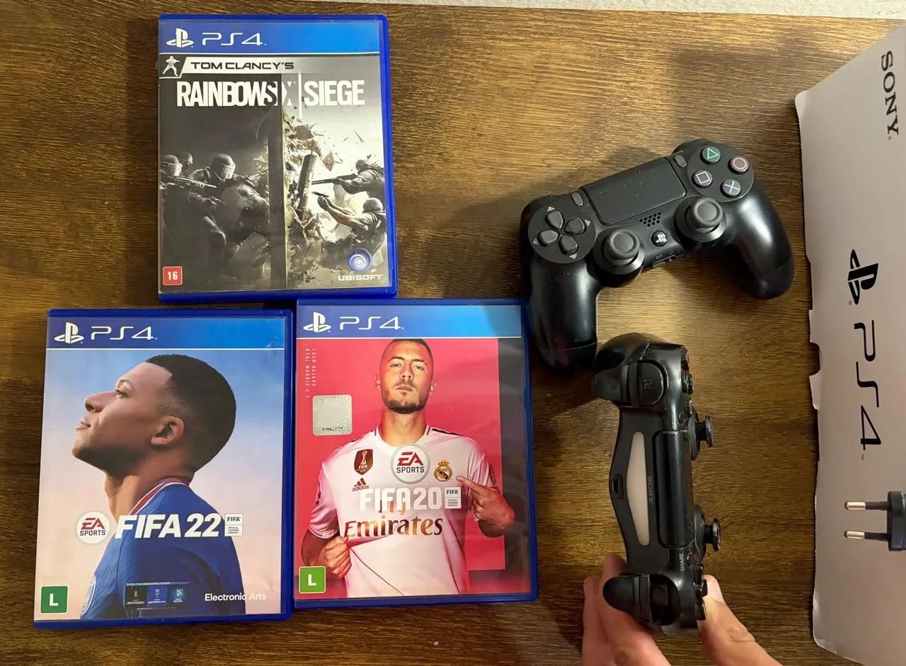PS4 Slim com 1 TB+ 2 controles+ 3 jogos - Foto 2
