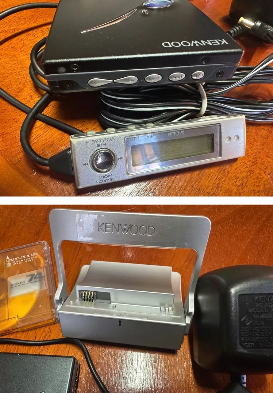 MD Mini Disc Kenwood walkman DMC-T33 Vintage digital com controle