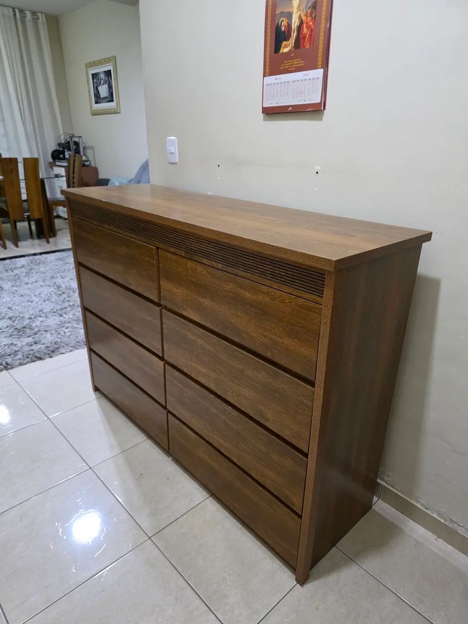 Cômoda 8 Gavetas - MDF - Foto 3
