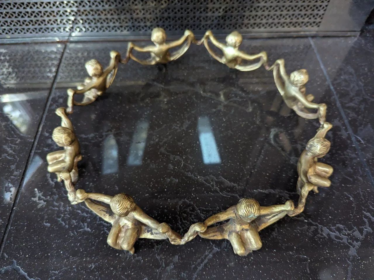 Suporte de Tigela Art Nouveau em Bronze - Foto 2