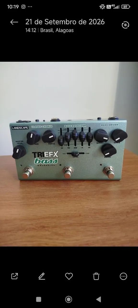 Pedal de baixo tri efx