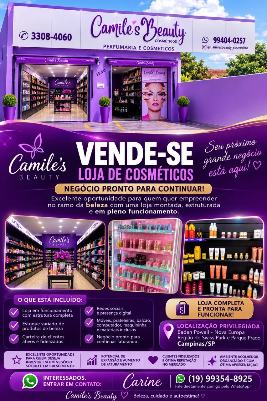 Vendo Loja de Cosméticos 