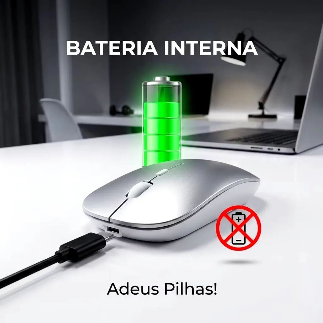 Mouse recarregável  via Bluetooth  - Foto 3