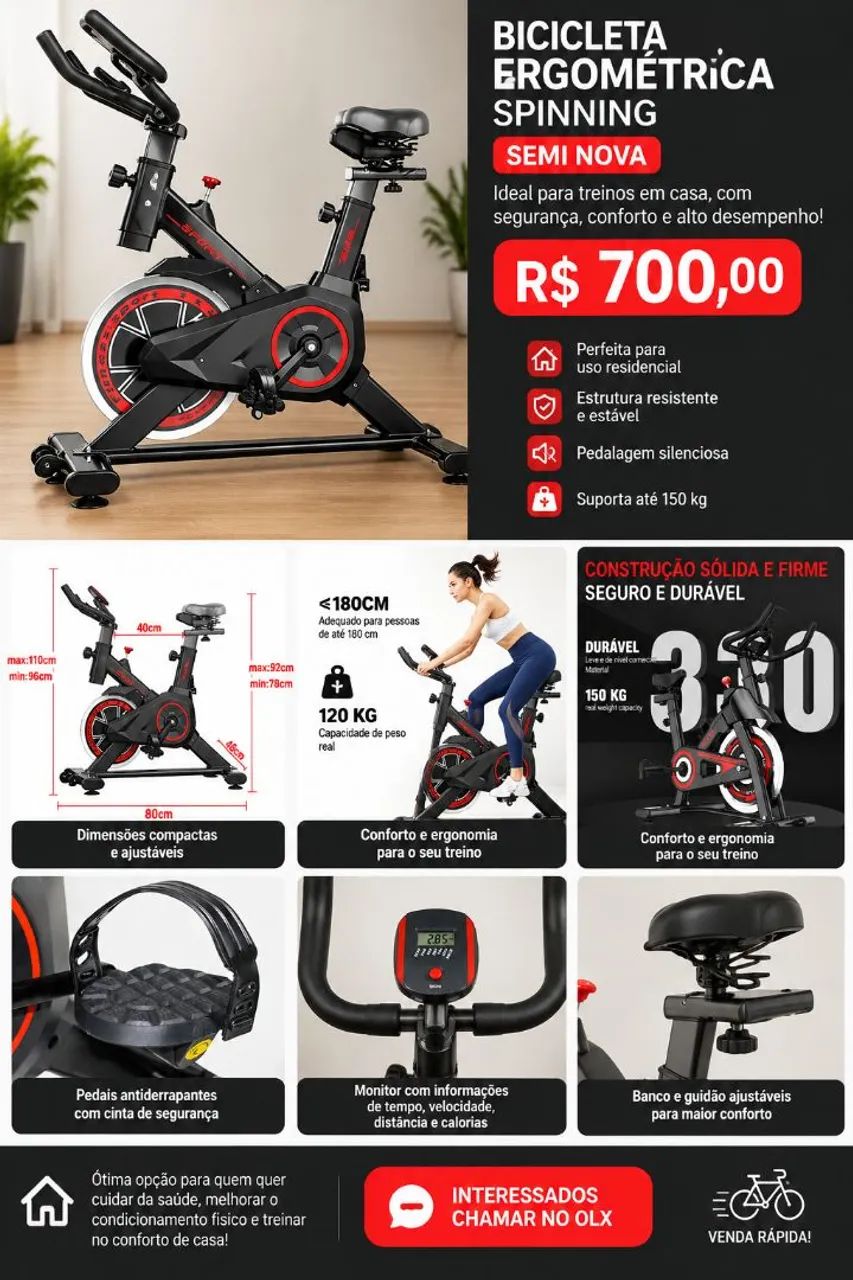 Bicicleta ergométrica - Foto 5
