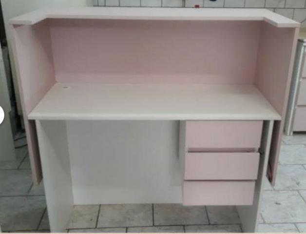 Balcão Recepção Rosa com Branco - Valor para Retirar - Foto 3