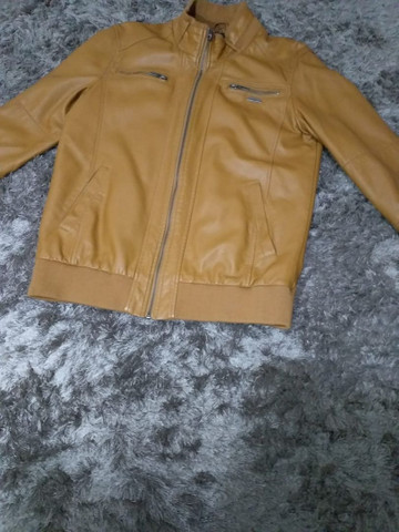 Jaqueta masculina de couro sintético marca TNG - Foto 2