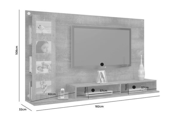 Painel Sabiá para TV até 65 Polegadas ? Noronha/Off White - Frete Grátis - Receba Hoje - Foto 5