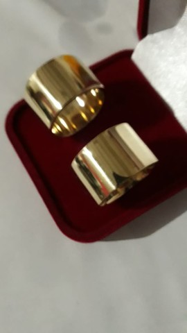 Aliança moeda Antiga  noivado ou casamento - Foto 3