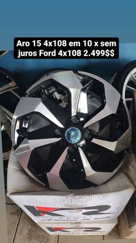 Rodas aro 15 novas na caixa modelo tarantula 4x108 Ford Peugeot Citroen  - Foto 3