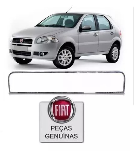 Friso Cromado Da Grade Superior Original Fiat - Foto 2