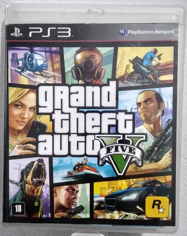 Jogo Grand Theft Auto V Gta 5 - Ps3, Mídia Física