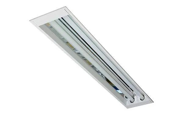 Luminária Embutir 2x18w T5 Completa 124cm 