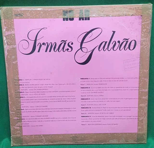 Lp Irmãs Galvão 1987 No Ar - Disco de Vinil - Foto 2