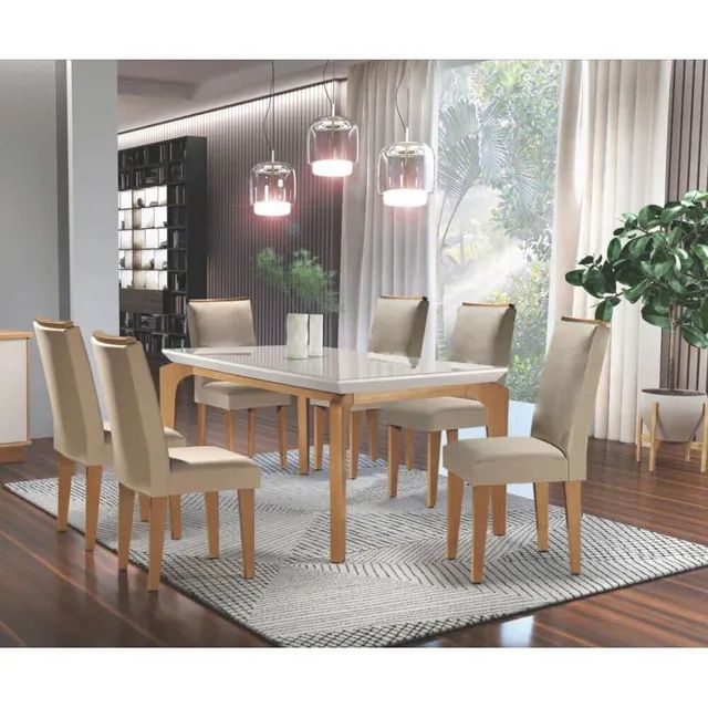 Mesa de jantar com 6 cadeiras!! Pr6518m