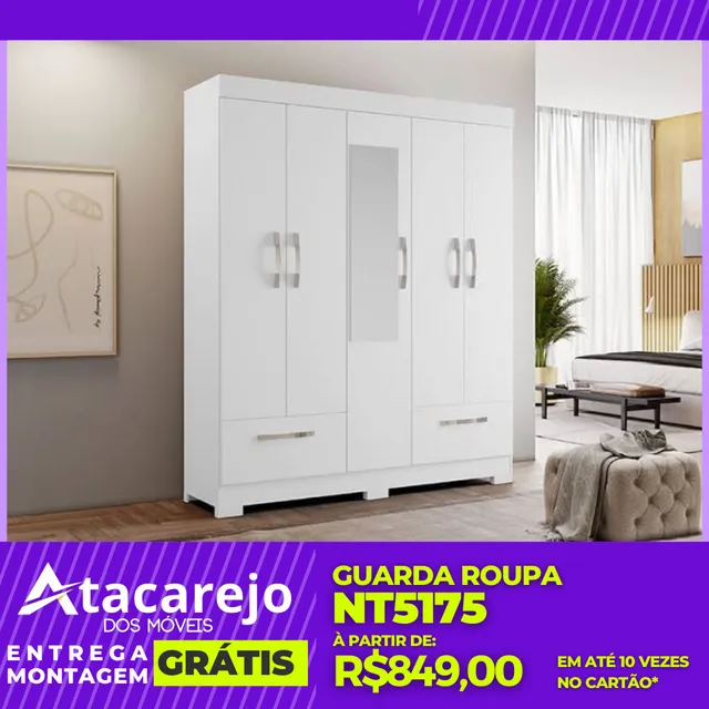 Guarda Roupa Solteiro Entrega e Montagem Grátis