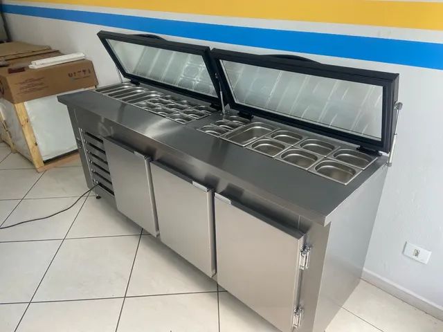 Condimentadora expositora refrigerada em aço inox sob medida  - Foto 2