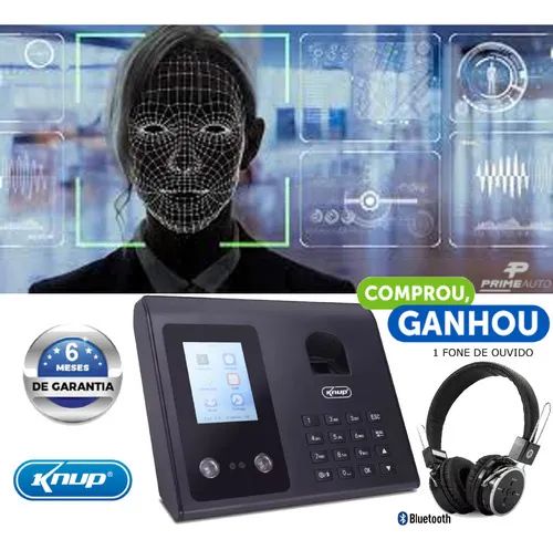 Relógio De Ponto Leitura Facial Biométrico Relógio de Ponto Digital Knup - KP-RE1032  - Foto 3
