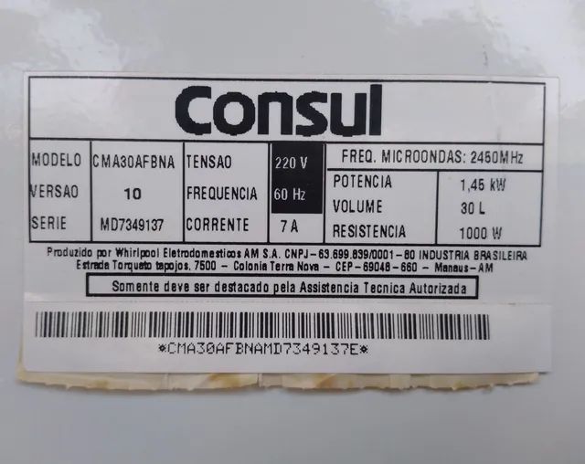 Micro-ondas Consul 30 litros inox espelhado com grill - Foto 6