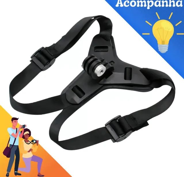 Suporte de Queixo capacetes Gopro Sjcam Osmo  - Foto 6