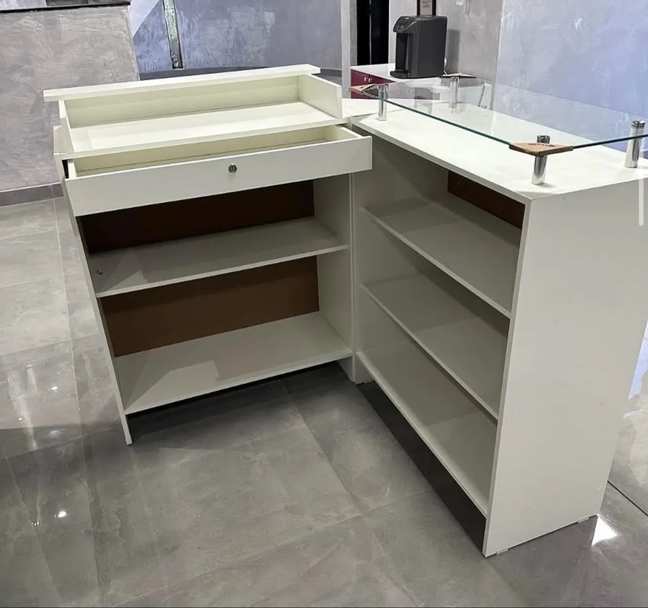 BALCÃO CAIXA NOVO RECEPÇÃO - MDF - Foto 2