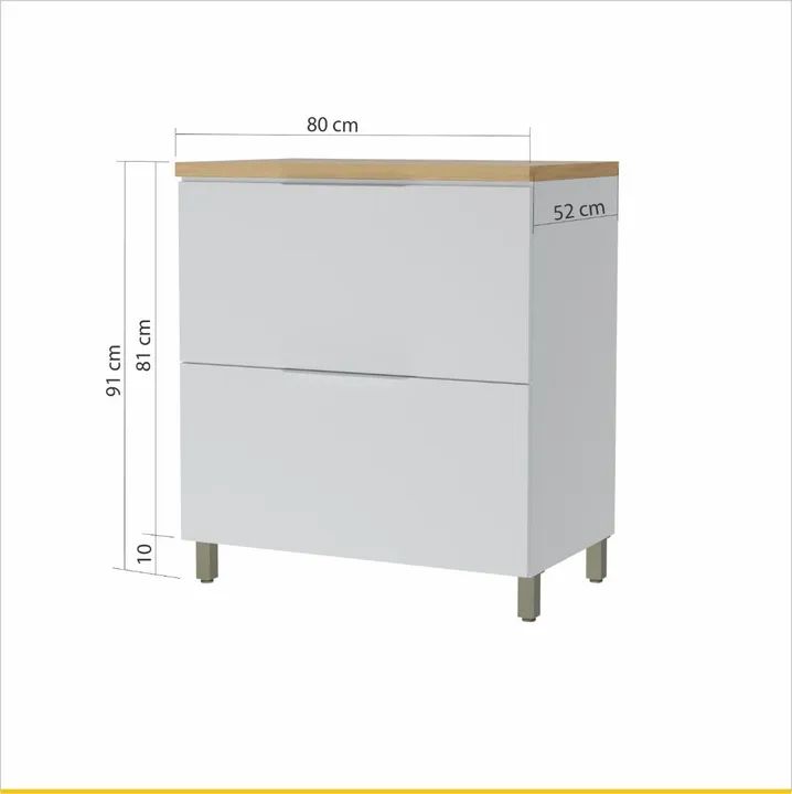 BALCÃO 100% MDF 1 PORTA E 1 GAVETA - MARQUESA - Foto 4