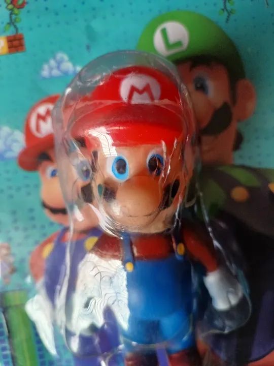 Figure Boneco Super Mario Bros Mario 14CM Importado Game Jogo - Foto 4
