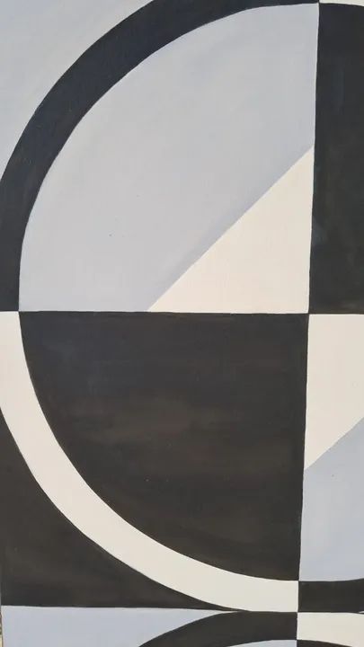 Pintura à óleo original e exclusiva - Branco e preto - Foto 2