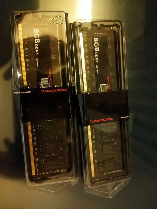 Memórias DDR3 8GB WESTGATTE para PC nova e lacrada