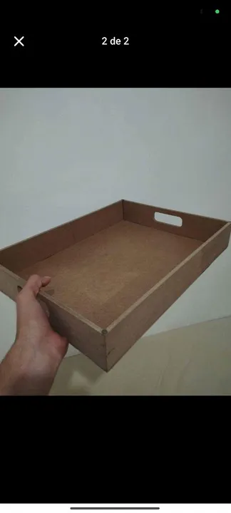 Bandeja de MDF cru