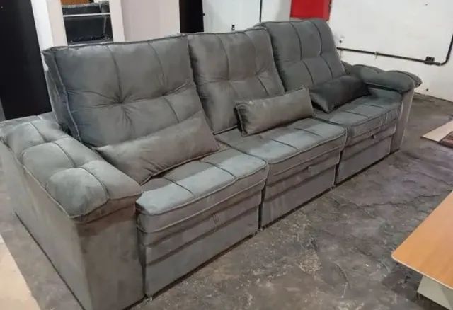 Sofá Retrátil reclinável 3 Módulos GRANDE 