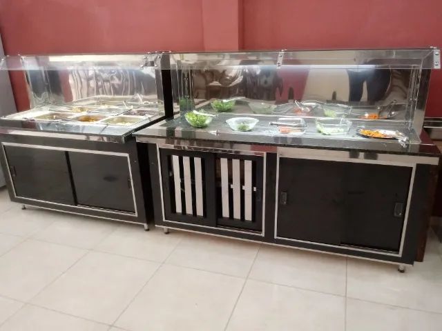 Balcão buffet Self service,pista fria,banho maria,balcões de restaurante - Foto 5