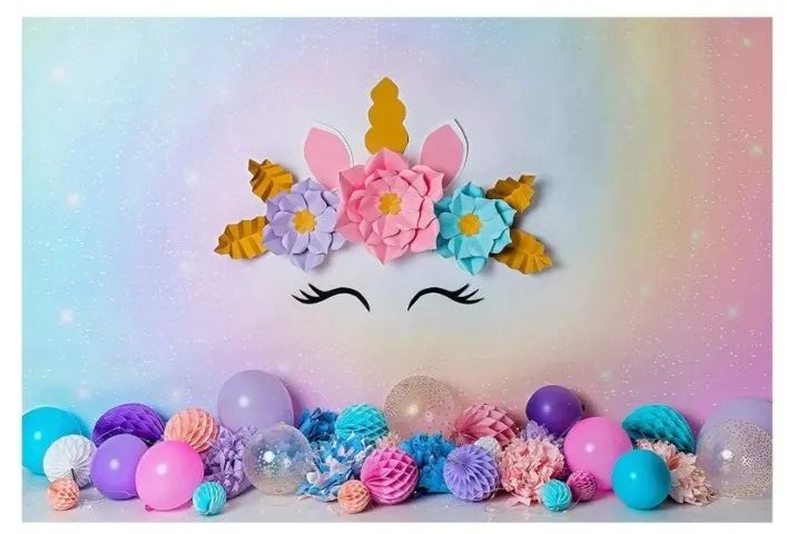 Fundo Fotográfico Tecido - unicórnio 1,50x2,20 (cód ff42) ***usado somente uma vez***