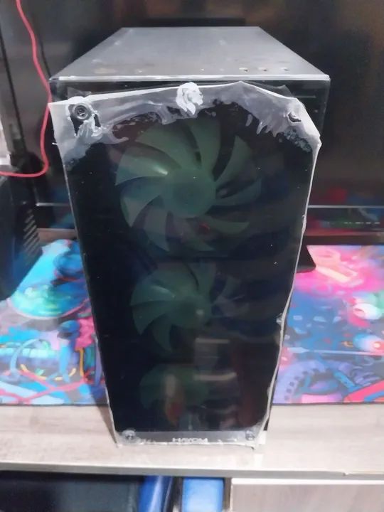 Gabinete Gamer HAYOM com 3Fan LED RGB+ fonte real 550w azza - Foto 2