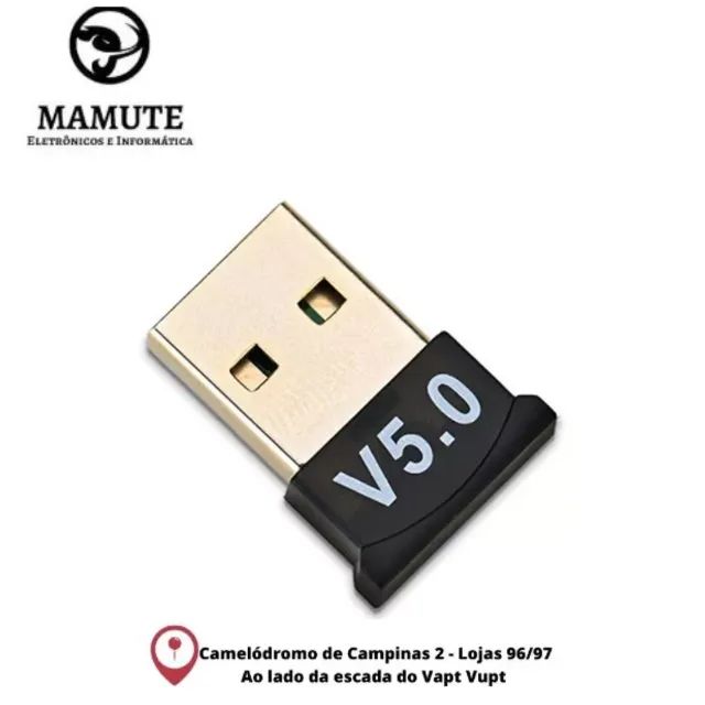 Receptor Adaptador Usb Bluetooth 5.0 Plug And Play Note Pc