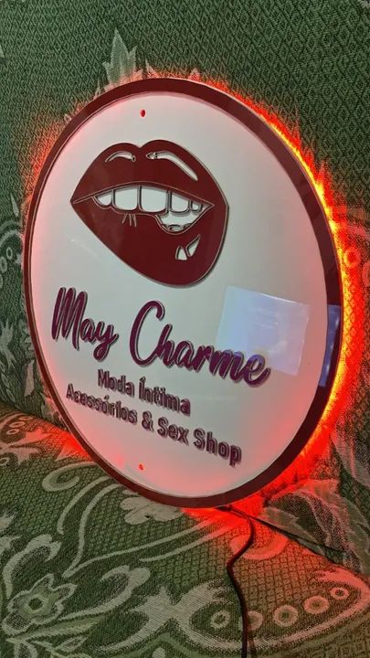 Placa de Acrílico Personalizada + Led Neon