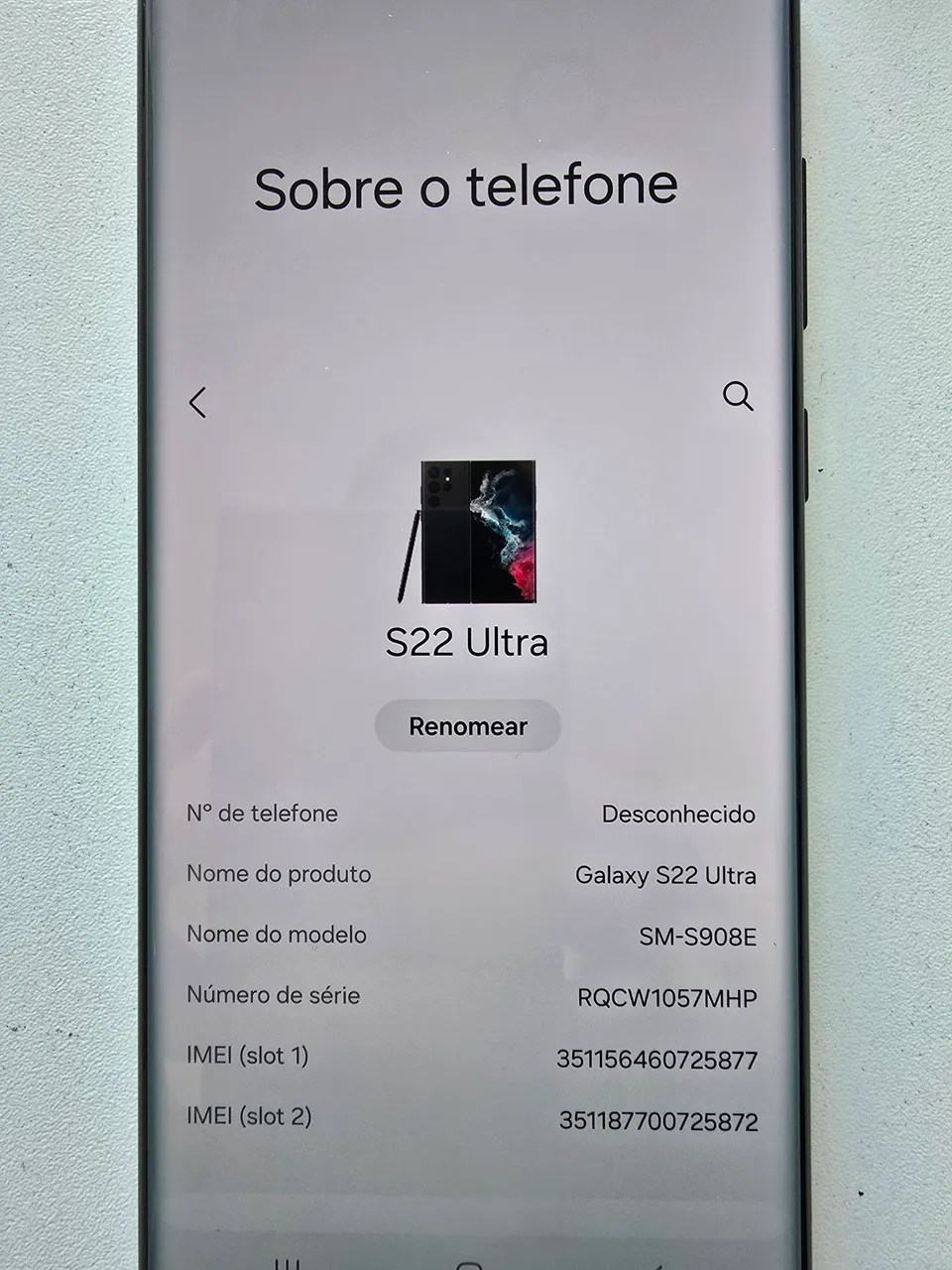S22 Ultra 256GB, na caixa com Nota Fiscal - Somente venda