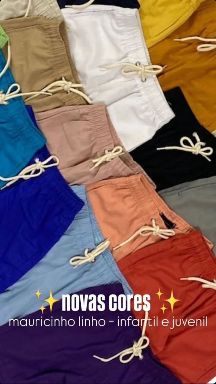 Shorts Mauricinho Linho Infantis e Juvenis 