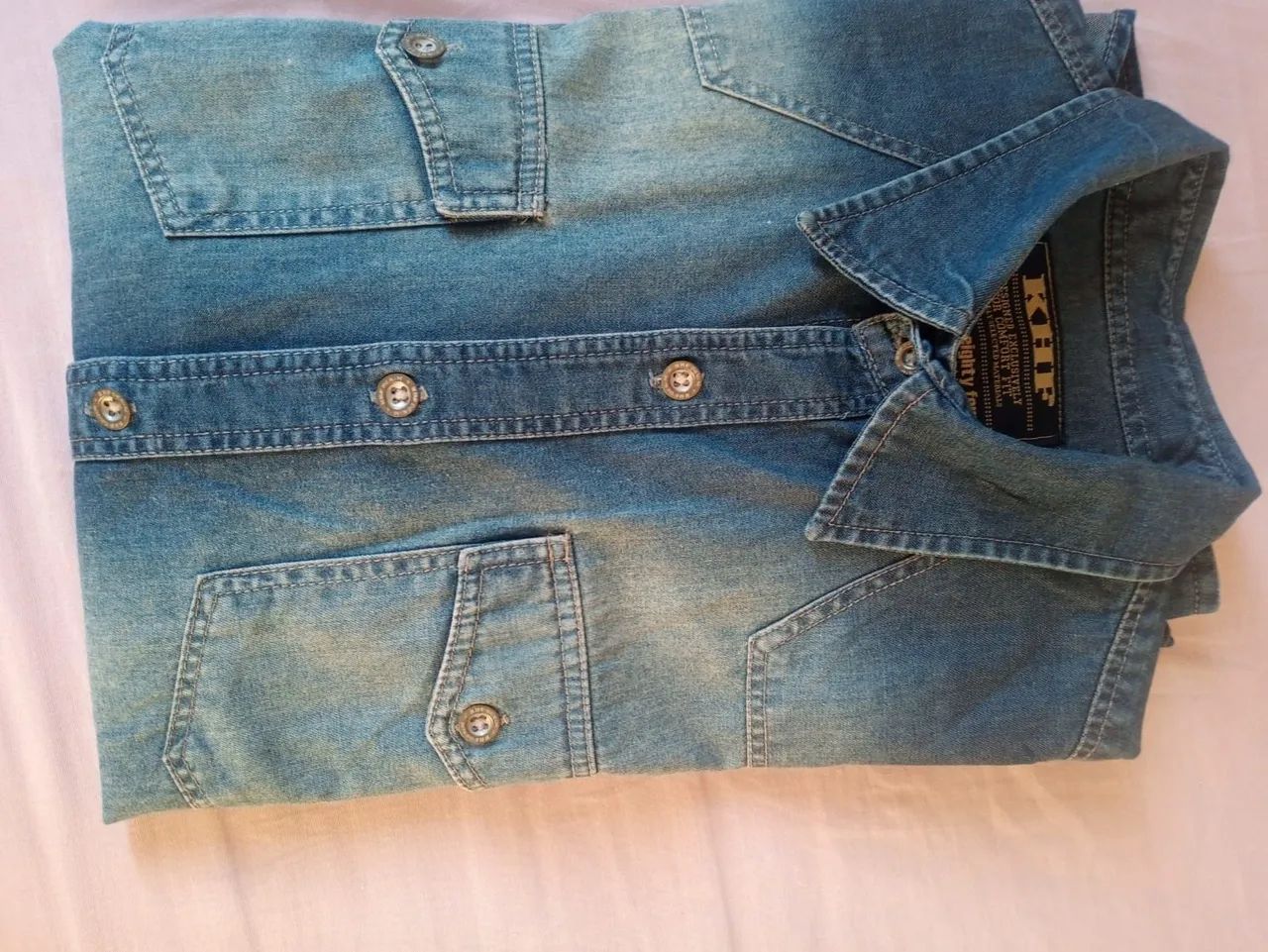 Camisa Jeans KHF Masculina - Foto 2