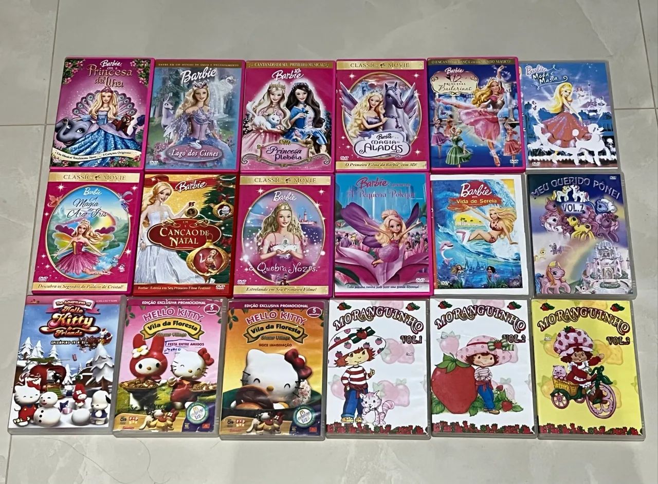 Lote de DVDs de Desenhos Infantis e Filmes 