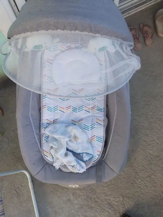 Cadeirinha para bebê com mosquiteiro - Foto 3