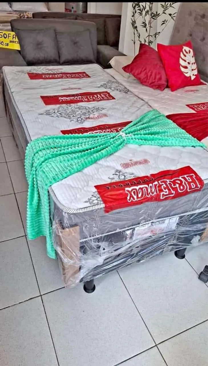 CAMA SOLTEIRO COM PILLOW NOVA 