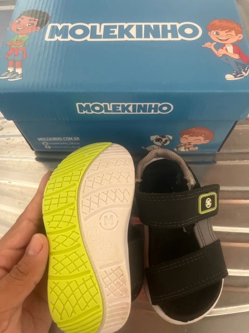 Sandálias Molekinha Infantil - Tamanho 19 - Foto 2