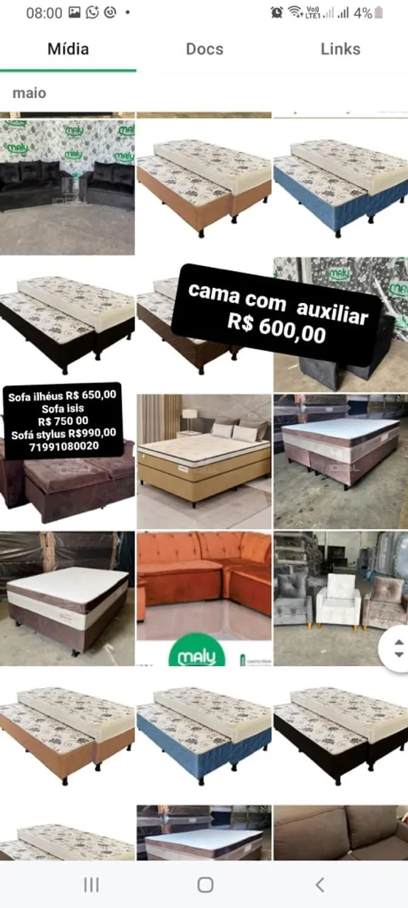 Cama de casal pop simples R$ 287,00 cama casal pop luxo R$ 380,00 fotos ilustrativa