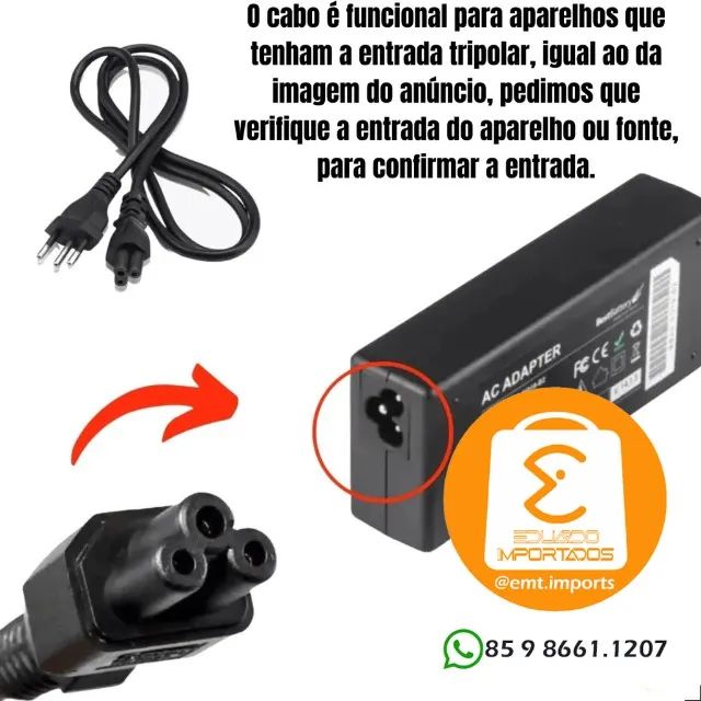 Cabo de Força Tripolar 1,2m KV-554 - Foto 3