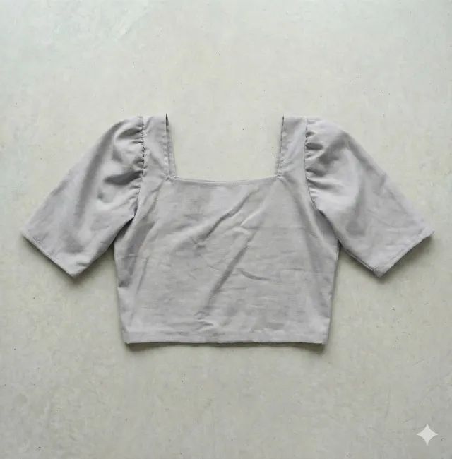 Blusa cropped reta - Foto 2