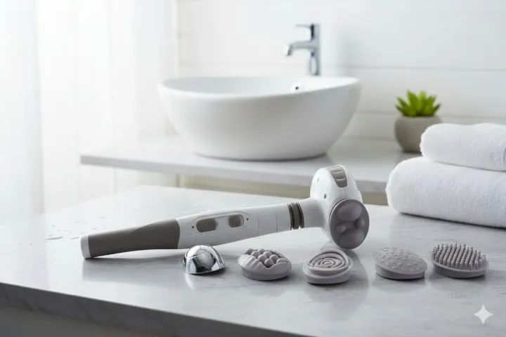 Massageador Elétrico com Infravermelho + 6 Cabeças Intercambiáveis