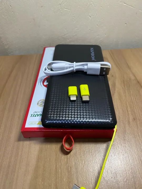 Carregador Portátil 10000mAh + Cabos para iPhone e Android até duas carga completa  - Foto 2