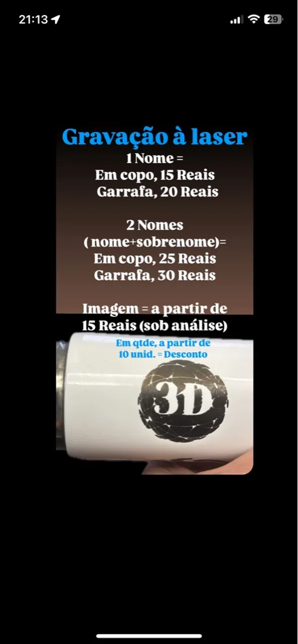GRAVAÇÃO À LASER EM DIVERSOS MATERIAIS 