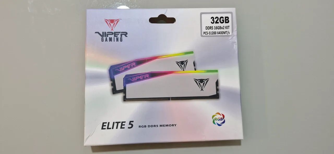 Memória ram ddr5 2x16gb Patriot Viper argb 6400mhz cl32 - Foto 5